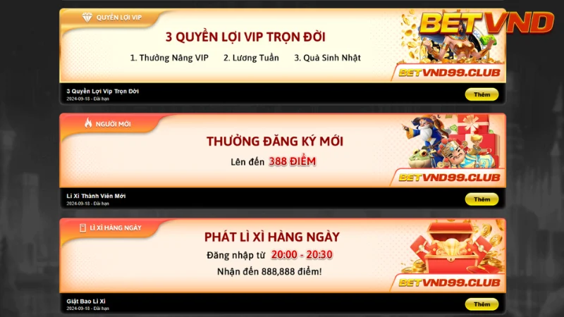 Cách Nhận và Sử Dụng Khuyến Mãi BETVND