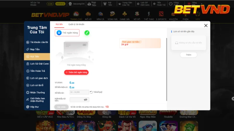 Hướng Dẫn Chi Tiết Cách Rút Tiền BETVND