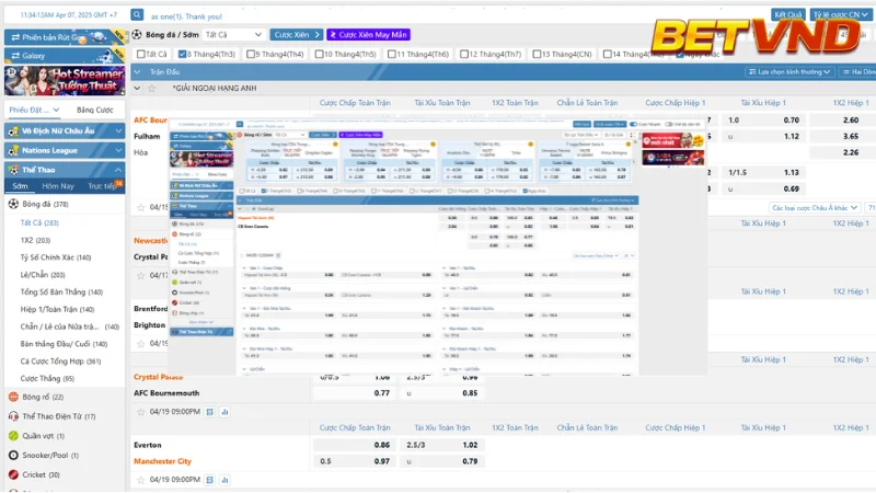 Sảnh Thể Thao BETVND