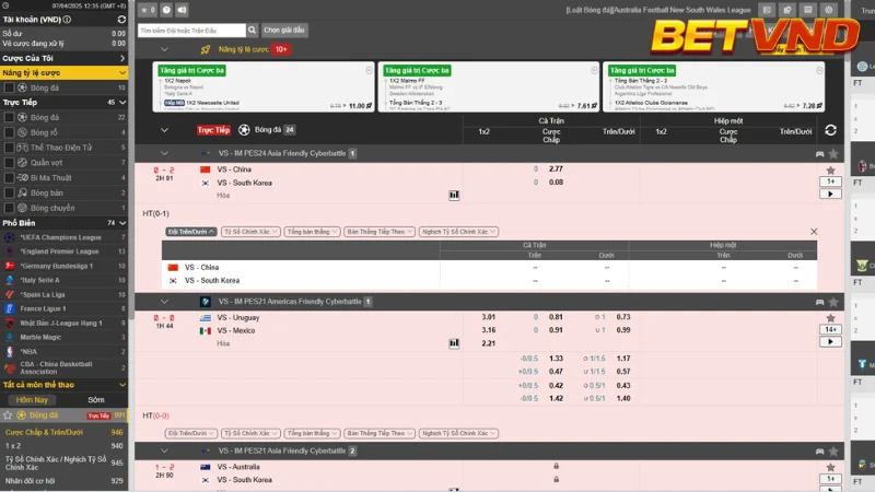 Các Môn Thể Thao Phổ Biến